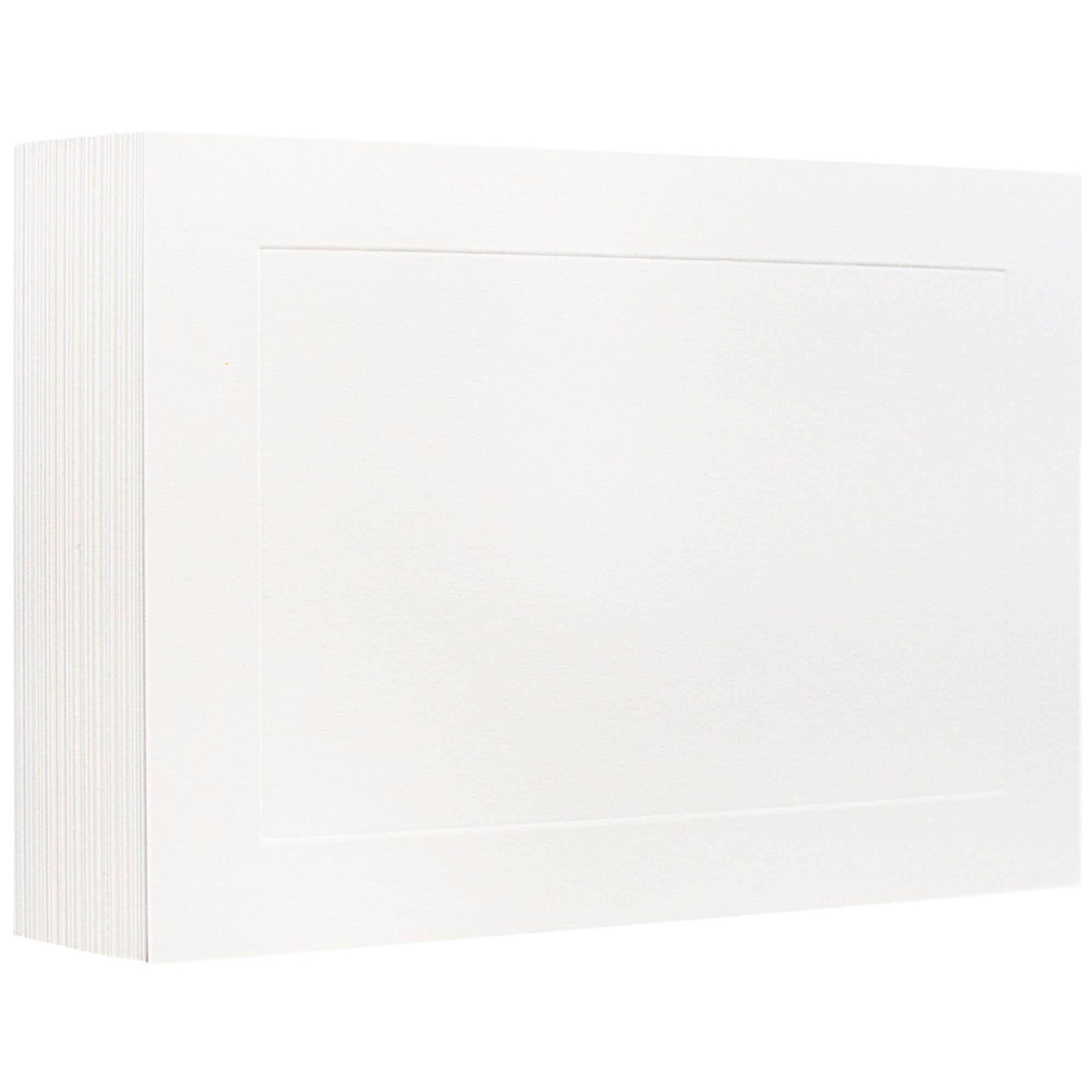 JAM Paper 5" x 6" White Panel Blank Flat Note Cards